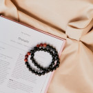 Shungite and red jasper crystal energy bracelet