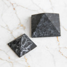 70 mm Non-polished shungite and quartz pyramid