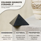 Polished shungite pyramid from Karelia for Sale