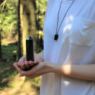 Karelian shungite wand for chakra balancing and crystal healing