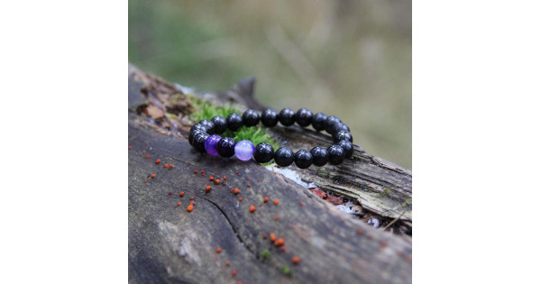 Light Purple Agate Beaded Bracelet