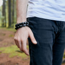Shungite bracelet with tumbled beads (size L)