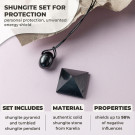 Basic Shungite Pyramid and Pendant Protection Set