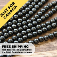 Only in Canada | Shungite crystal beads 50 pieces 10 mm  poip_id=