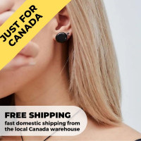 Only in Canada | Shungite stud earrings with a tumbled stone  poip_id=