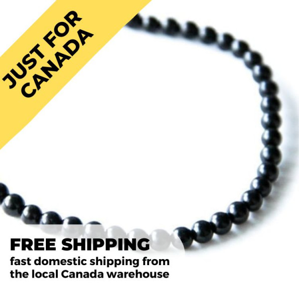 Only in Canada | Shungite beads 5 mm 10 pieces
