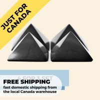 Only in Canada | Shungite Polished 50 mm Pyramid 4 for 3 Set  poip_id=