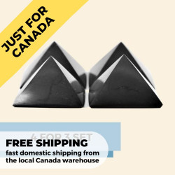Only in Canada | Shungite Polished 50 mm Pyramid 4 for 3 Set