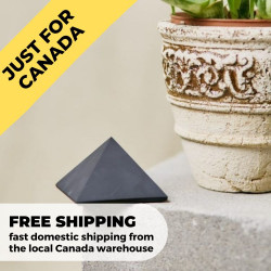 Only in Canada | 50 mm Non-polished shungite pyramid