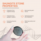 Polished shungite worry stone for chakra balancing and crystal healing