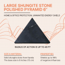 150 mm Polished shungite pyramid