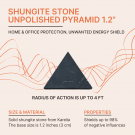 30 mm Non-polished shungite pyramid
