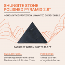 Polished 70 mm shungite pyramid from Karelia for Sale