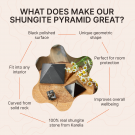 150 mm Polished shungite pyramid
