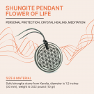 Shungite pendant  "Flower of life"