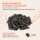 Regular Shungite Water Stones for Purification and Detoxification (1 lb/450 gr)