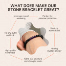 Shungite and amethyst chakra beaded bracelet
