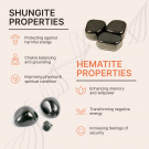 Shungite and painted hematite protective bracelet 