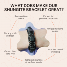 Shungite arachne bracelet with 10 mm cubic beads