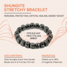 Shungite bracelet with tumbled beads (size M)