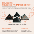 Only in Canada | Shungite Polished 50 mm Pyramid 4 for 3 Set