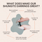Shungite round stud earrings