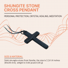 Shungite stone cross pendant