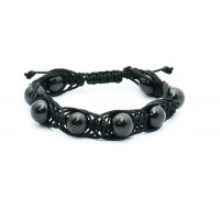 Shungite arachne bracelet with 10 mm round beads  poip_id=