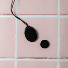 Shungite stone pendant necklace and shungite phone sticker protection set