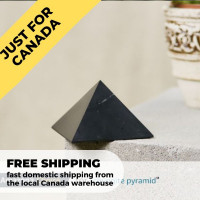 Only in Canada | Polished 70 mm shungite pyramid from Karelia for Sale  poip_id=