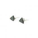 Only in Canada | Shungite stud earrings with a tumbled stone