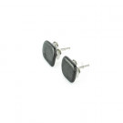 Only in Canada | Shungite stud earrings with a tumbled stone