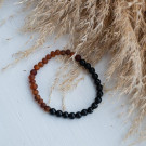 Baltic Amber Bracelet for Men with Shungite