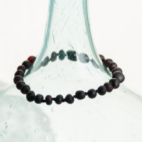 Baltic Amber Bracelet for Adults with Black Beads  poip_id=