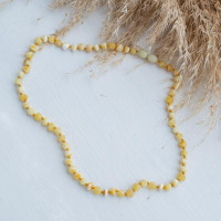 Baltic Amber Necklace for Adults with Butter-colored Beads  poip_id=