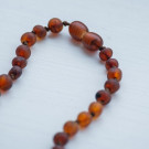 Baltic Amber Necklace for Adults with Cognac-colored Beads