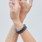 Shungite bracelet with 10 mm beads on elastic band