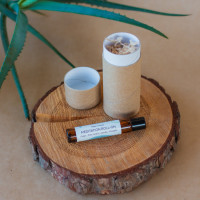 Meditation Shungite Roll-on with Cedarwood, Pine Needle and Sandalwood Essential Oils  poip_id=