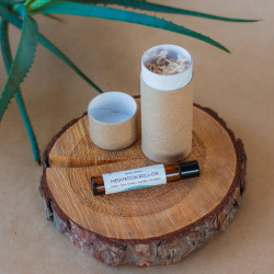 Meditation Shungite Roll-on with Cedarwood, Pine Needle and Sandalwood Essential Oils