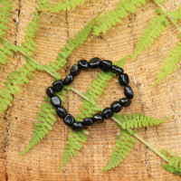 Petrovsky shungite bracelet with big beads in natural shape