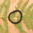Shungite bracelet for children with 6 mm beads on elastic band 14 cm (5.5 inches)