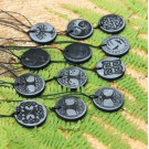 Original shungite pendant with engraving Yggdrasil 