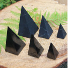 80 mm Non-polished shungite high pyramid