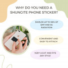 Round shungite cell phone sticker